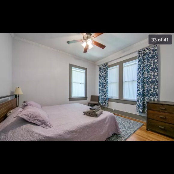 Heavy fabric blue/white patterned curtains, 84x50 - Picture 4 of 4